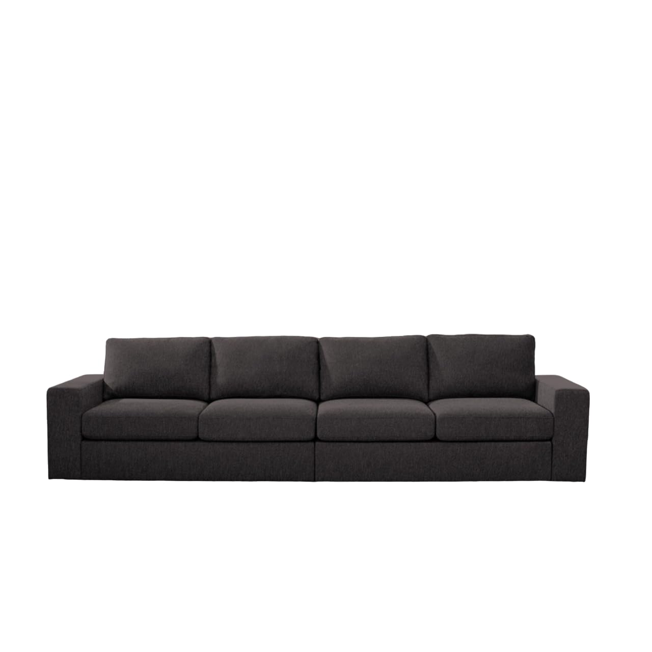 Lilola Home Jules 4 Seater Sofa In Dark Gray Linen